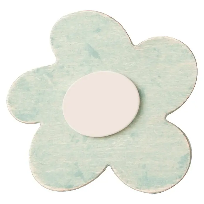 Nesu Tirador para muebles Flor Shabby - L x An x Al: 5,4 x 5,2 x 3,2 cm, Madera