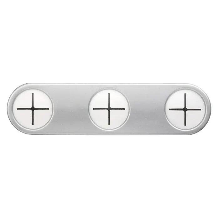 Inofix Colgador adhesivo 2083 - 1 ud., Plástico, Cromo, Rectangular