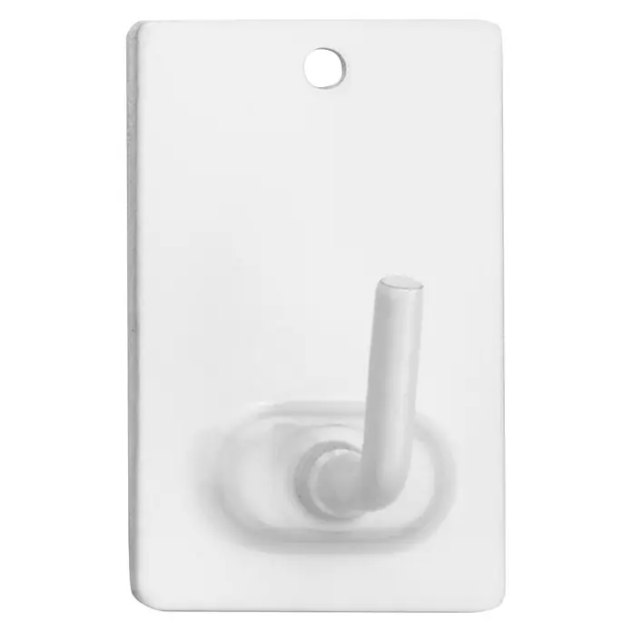 Inofix Colgador adhesivo 2040 - 2 ud., Acero inoxidable, Blanco, Rectangular