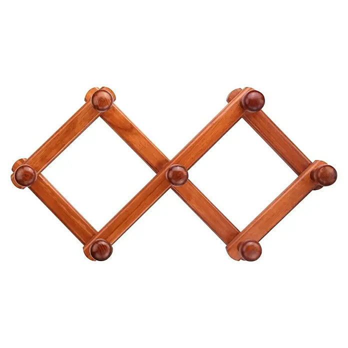 Inofix Perchero telescópico 1460 - Número de ganchos: 7 ud., Marrón, Madera