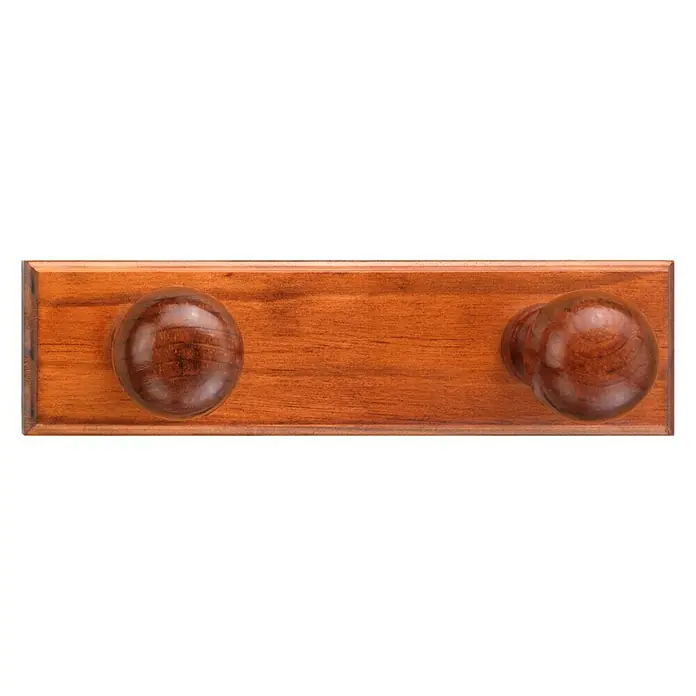 Inofix Perchero 1462 - L x An x Al: 22 x 6 x 7 cm, Número de ganchos: 2 ud., Nogal