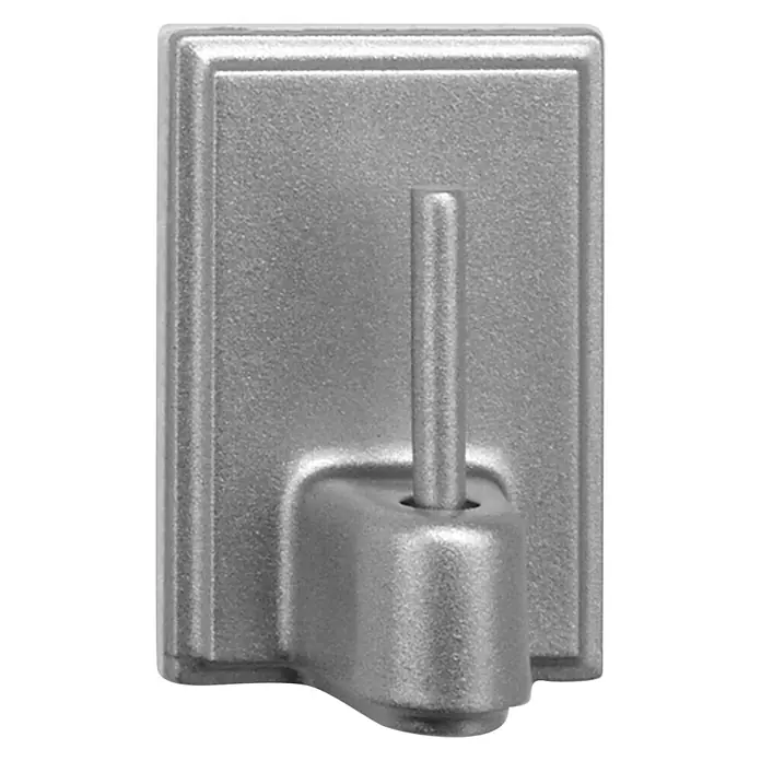 Inofix Colgador adhesivo 2042 - 4 ud., Plástico, Gris, Rectangular