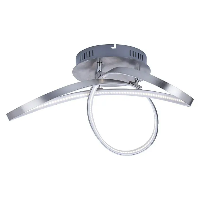 Plafón LED Ribbon - 30 W, L x An x Al: 60 x 60 x 178 cm, Níquel, Blanco neutro