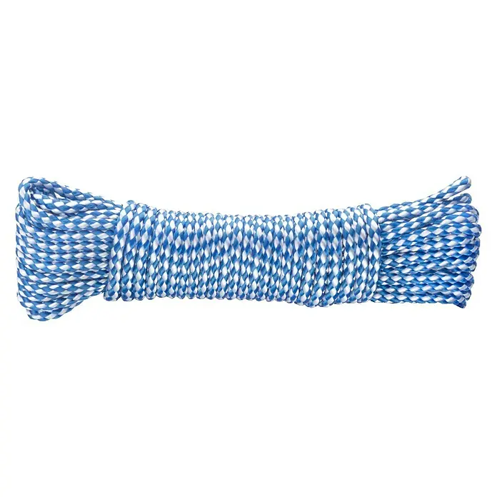 Cordel de polietileno DY2702863 - Ø x L: 4 mm x 20 m, Polietileno, Azul, Trenzado (8 veces)