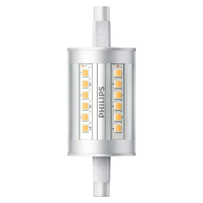 Philips Bombilla LED lineal - 7,5 W, R7s, Color de luz: Blanco cálido, Tubular