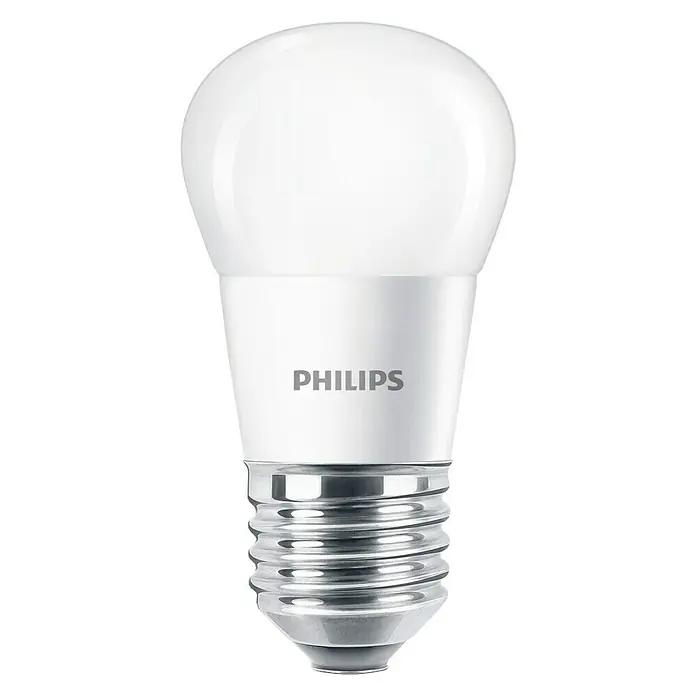 Philips Bombilla LED - 5,5 W, E27, Color de luz: Blanco cálido, Redonda