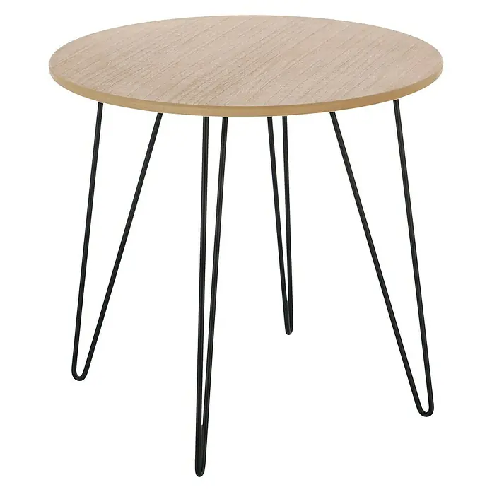 Pomoćni stolić - Ø x V: 48 x 45 cm, Srednje debela ploča od drvenih vlakana (MDF) - Pogled s desne strane