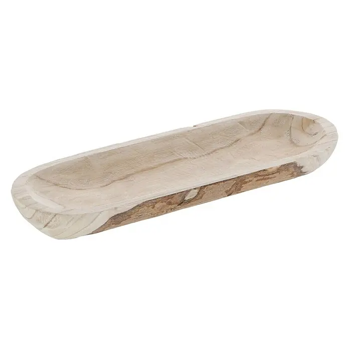 Holzschale Oval - L, Holz - Rechte Seitenansicht