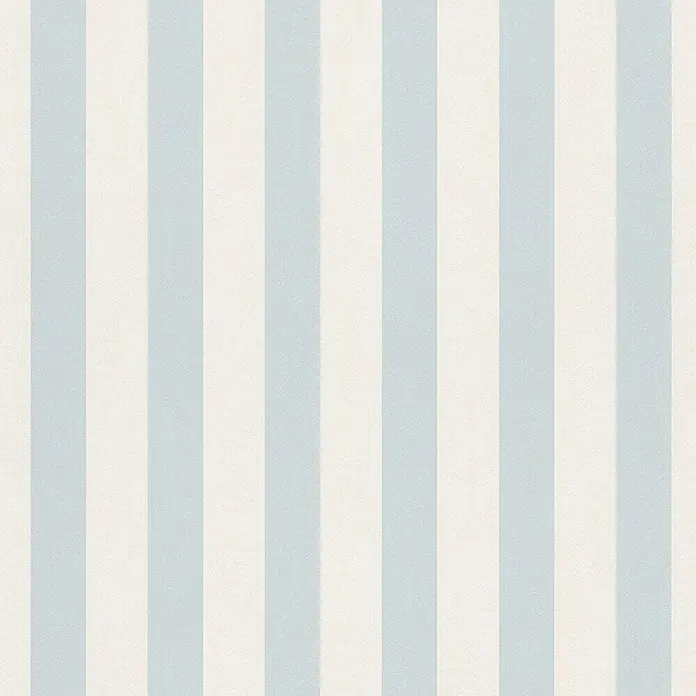 Rasch Bambino Papiertapete - Hellblau, Streifen, 10,05 x 0,53 m - Vorderansicht
