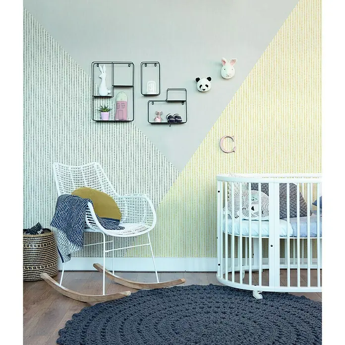 Rasch Bambino Papiertapete - Beige, Uni, 10,05 x 0,53 m - Stimmungsaufnahme