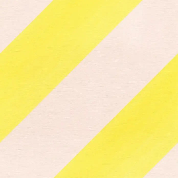 Rasch Bambino Vliestapete Diagonalstreifen - Gelb/Rosa, Streifen, 10,05 x 0,53 m - Vorderansicht