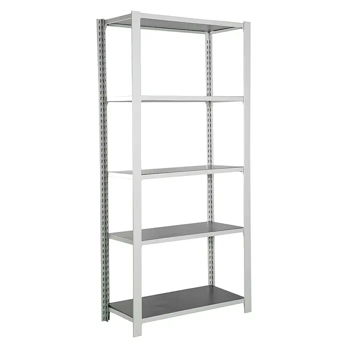 Simonrack Simonoffice Estantería para archivadores Officlick Wood Inicial - L x An x Al: 30 x 90 x 210 cm, Capacidad de carga: 200 kg/balda, Número de baldas: 5 ud., Blanco/Wengué