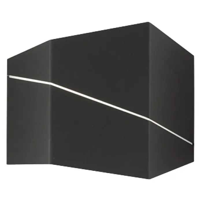 Trio Lighting Aplique de pared LED Zorro - 6,5 W, L x An x Al: 18 x 6,5 x 14,5 cm, Negro, Blanco cálido