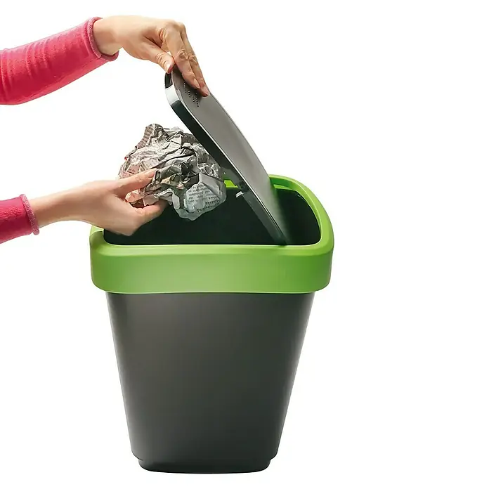 Rotho Kanta za otpad Twist - 25 l, Antracit-zelena, Kvadratno, Polipropilen - Pogled s desne strane