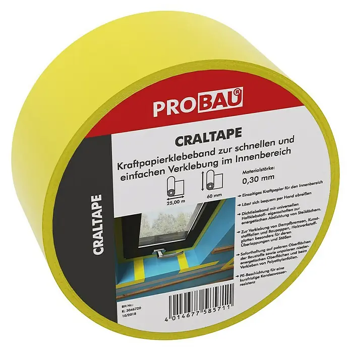 Probau Klebeband Craltape - 40 m x 60 mm - Vorderansicht