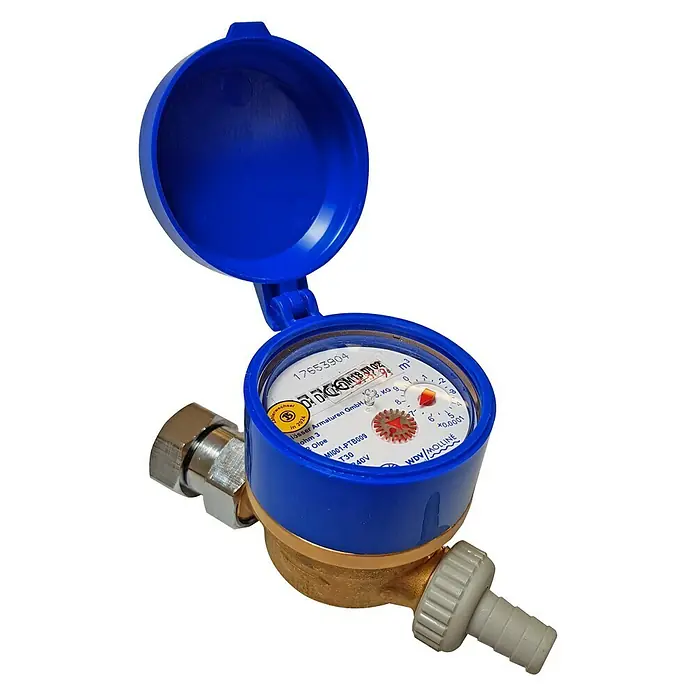 Zapfhahnzähler - Größe Anschluss: ½″, Nenndurchfluss Qn: 2,5 m³/h, Einbaulänge: 80 mm
