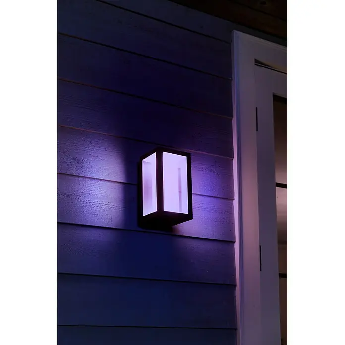Philips Hue LED-Außenwandleuchte White & Color Ambiance Impress - 8 W, 14,1 x 12 x 24 cm, Schwarz, IP44