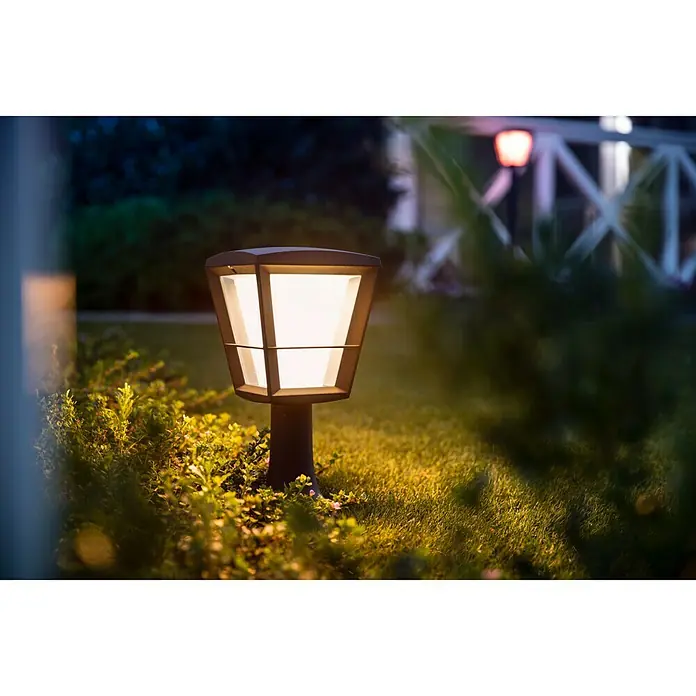 Philips Hue LED-Sockelleuchte White & Color Ambiance Econic - 1-flammig, 15 W, Lichtfarbe: Mehrfarbig, IP44