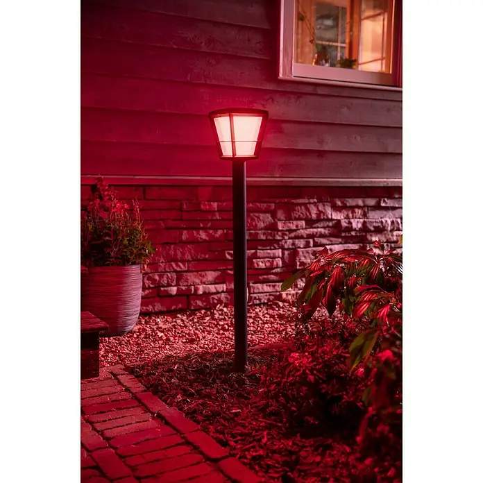 Philips Hue LED-Außenwegleuchte White & Color Ambiance Econic - 1-flammig, 15 W, Lichtfarbe: Mehrfarbig, IP44