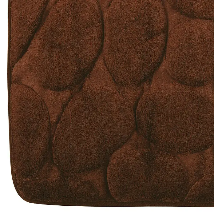 MSV Alfombra para baño Piedras - 50 x 80 cm, Chocolate