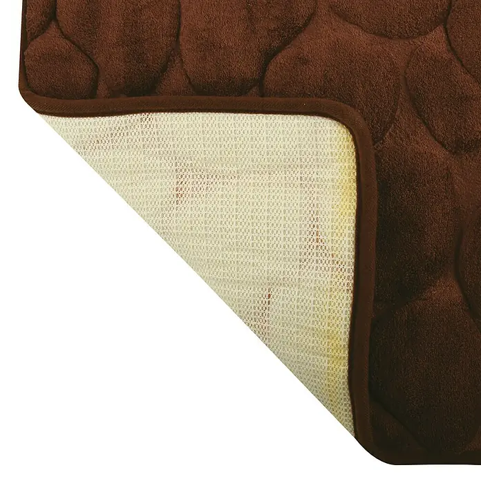 MSV Alfombra para baño Piedras - 50 x 80 cm, Chocolate