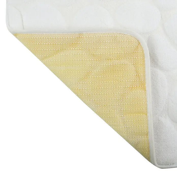 MSV Alfombra para baño Piedras B - 50 x 80 cm, Blanco