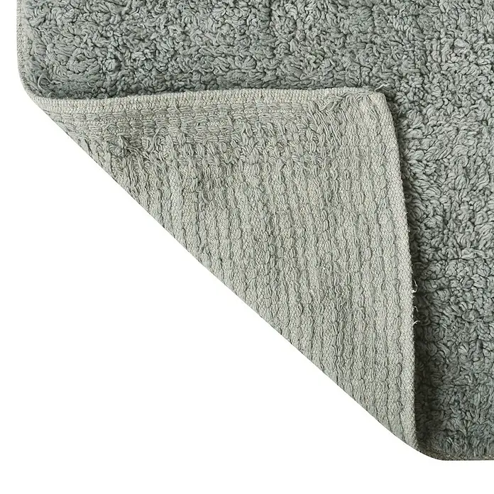 MSV Alfombra para baño - 45 x 70 cm, Gris, 100% algodón