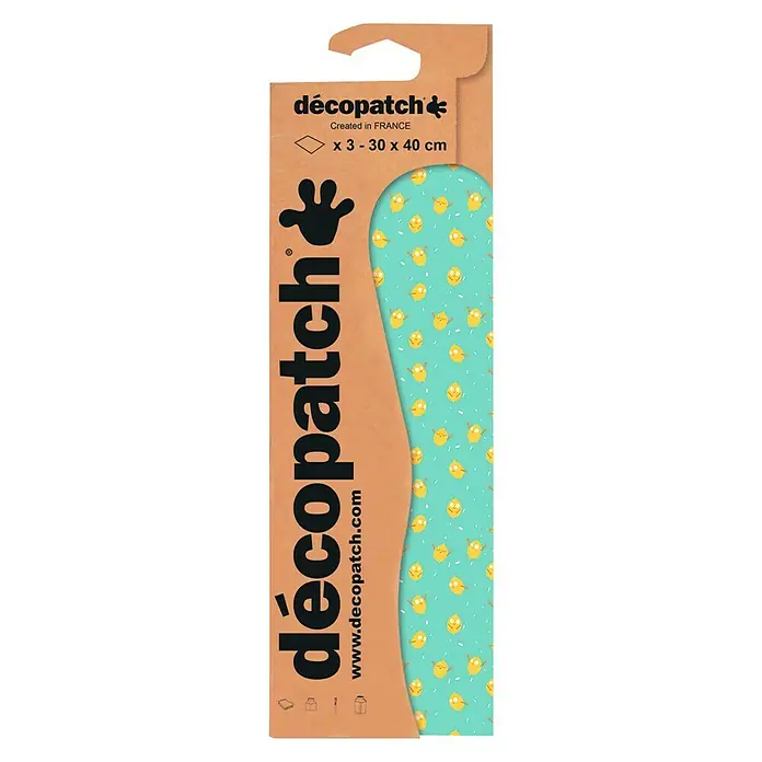 Décopatch Papel decorativo Happy lemons - 3 ud., 40 x 30 cm