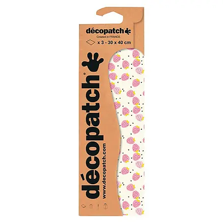 Décopatch  Papel decorativo Fresas rosas