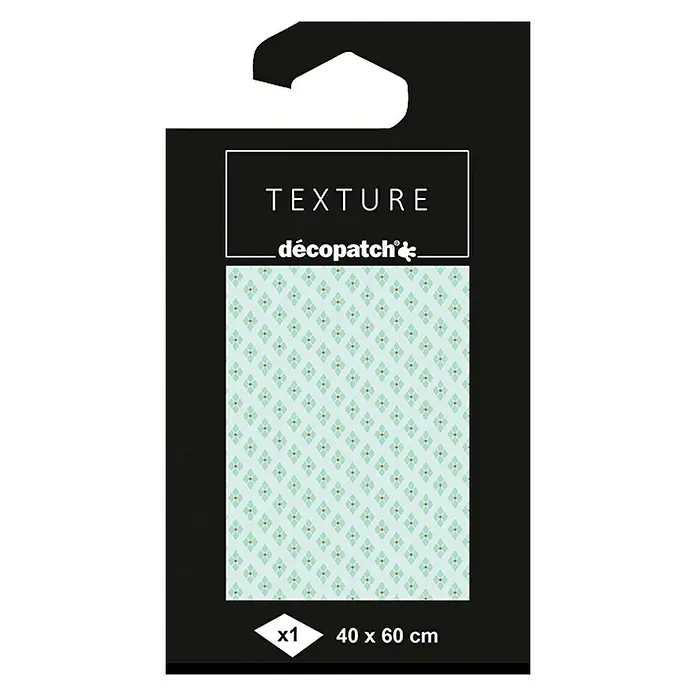 Décopatch Papel decorativo N786 - Blanco/Azul, 1 ud., 40 x 60 cm