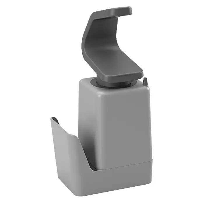 Metaltex Seifenspender Soap-Tex - Kunststoff, Grau - Vorderansicht