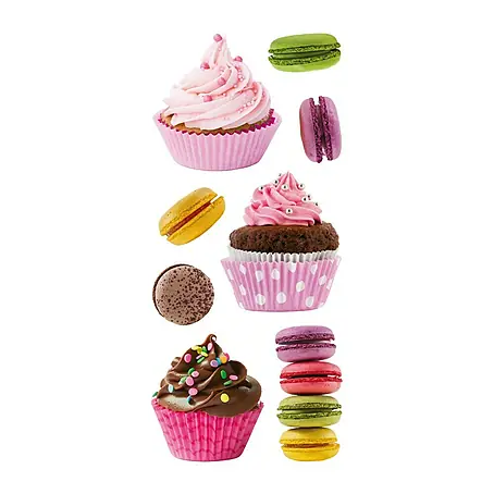 Vinilo de pared Cupcake & Macarons
