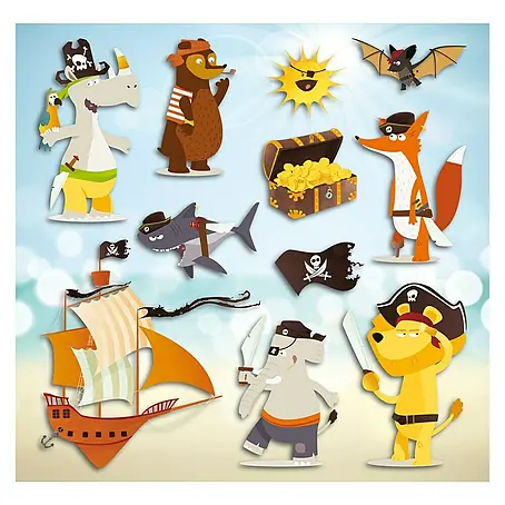 Adhesivos decorativos 3D Piratas
