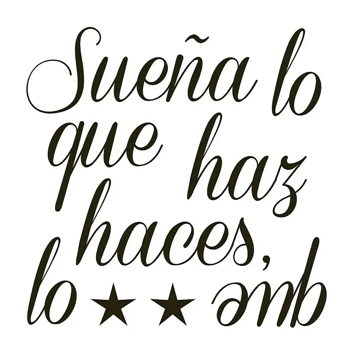 Adhesivos decorativos Texto sueña - Gris viejo, 68 x 48 cm, 1 pieza