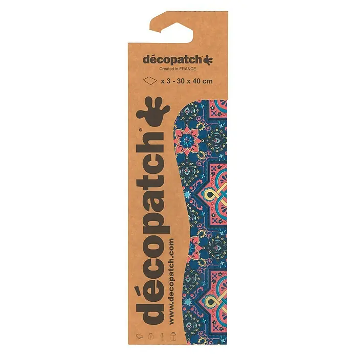 Décopatch Papel decorativo Broso - Multicolor, 3 ud., 40 x 30 cm