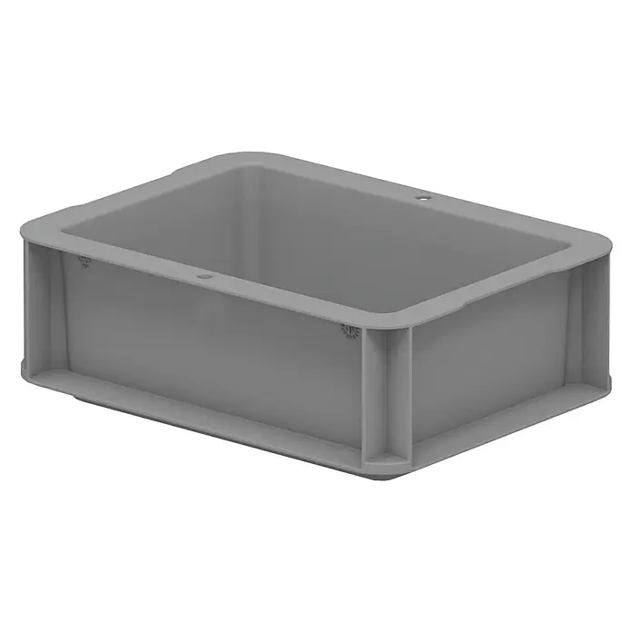 Surplus Systems Eurobox - L x B x H: 20 x 15 x 7 cm, Kunststoff, Grau - Rechte Seitenansicht