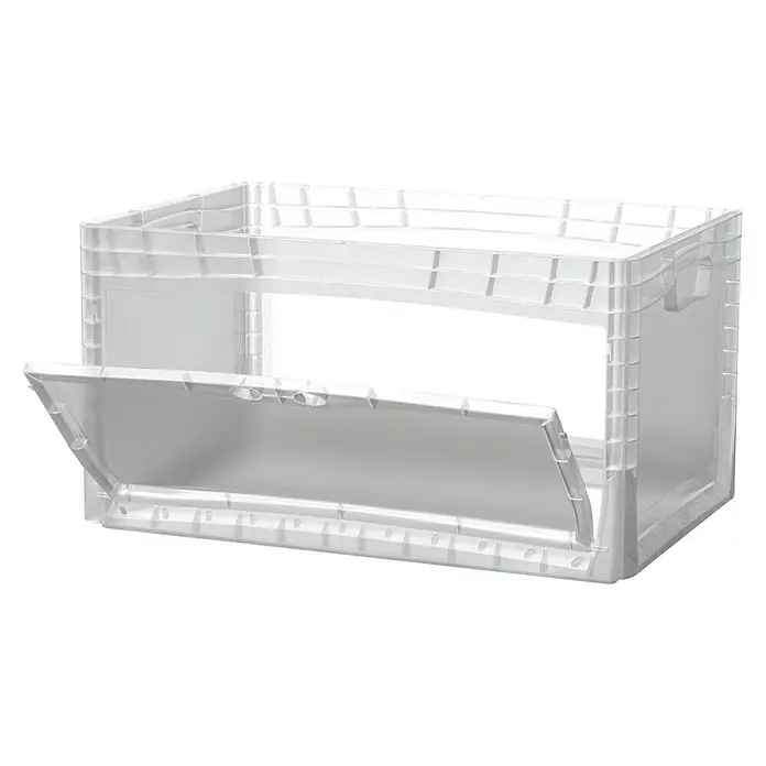 Surplus Systems Eurobox Door - L x B x H: 60 x 40 x 32 cm, Klappe, Kunststoff, Transparent - Linke Seitenansicht