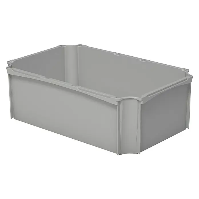 Surplus Systems Boxen-Einsatz 1/4 gekreuzt - Passend für: Surplus Systems Euronormboxen, L x B x H: 22,7 x 17,9 x 8,8 cm, Grau - Rechte Seitenansicht