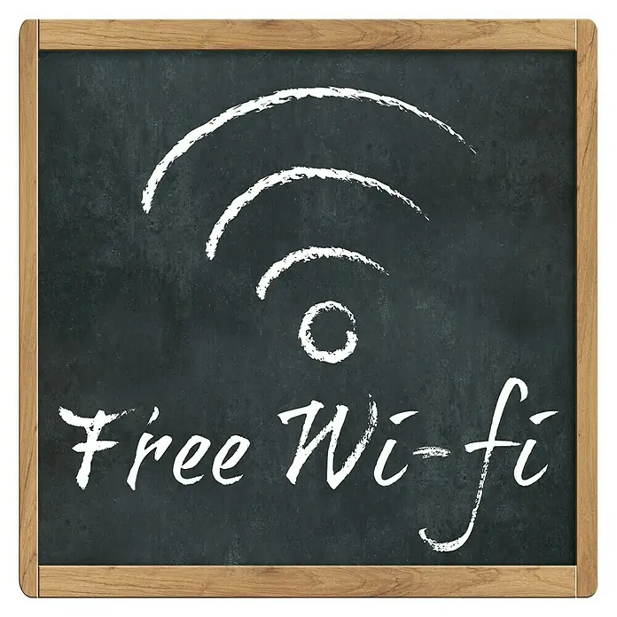 Adhesivos decorativos Free Wi-Fi classic - Lámina adhesiva decorativa, 31 x 31 cm, Pizarra/Blanco/Marrón