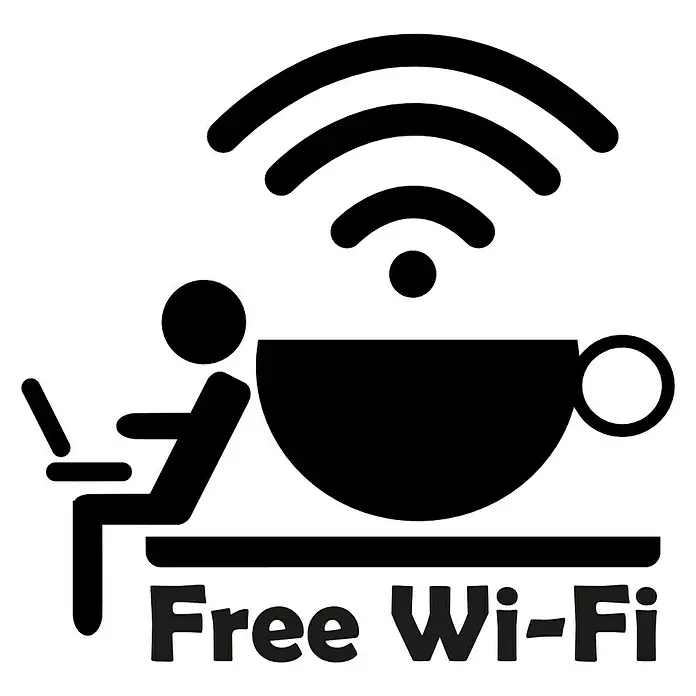 Adhesivos decorativos Free Wi-Fi Baño modern - Lámina adhesiva decorativa, 31 x 31 cm, Negro