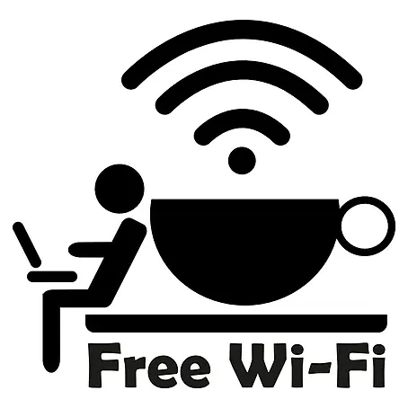 Adhesivos decorativos Free Wi-Fi Baño modern