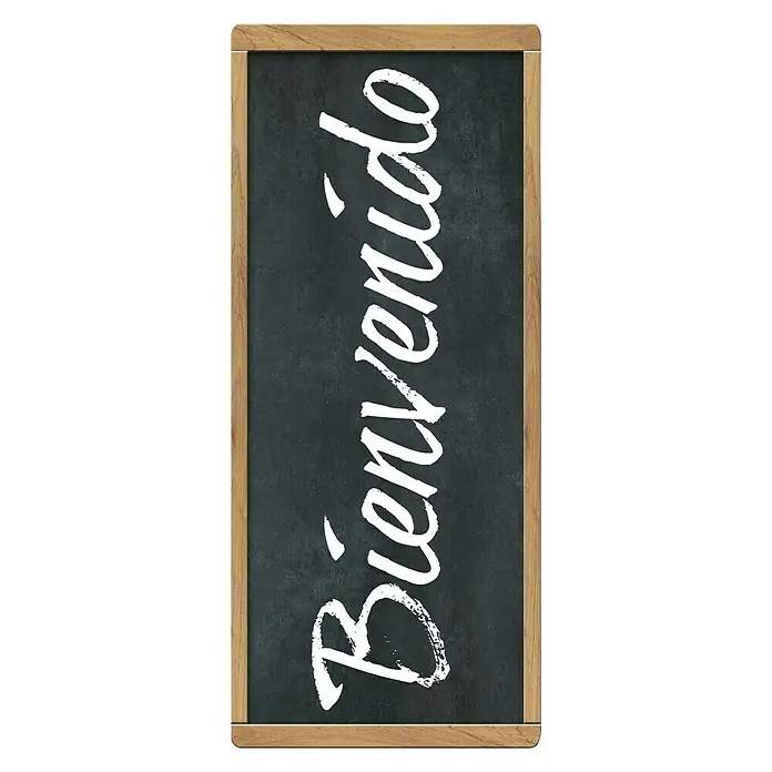 Adhesivos decorativos Bienvenido Adiós classic - Lámina adhesiva decorativa, 31 x 15 cm, Pizarra/Blanco/Marrón