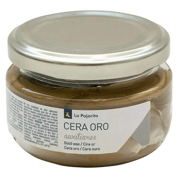 La Pajarita Cera decorativa Sólida Metalizada - Dorado, 75 ml, Satinado