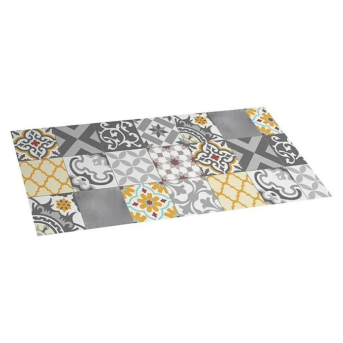 Alfombra de vinilo Croma Patch - Gris, Amarillo, 110 x 50 cm