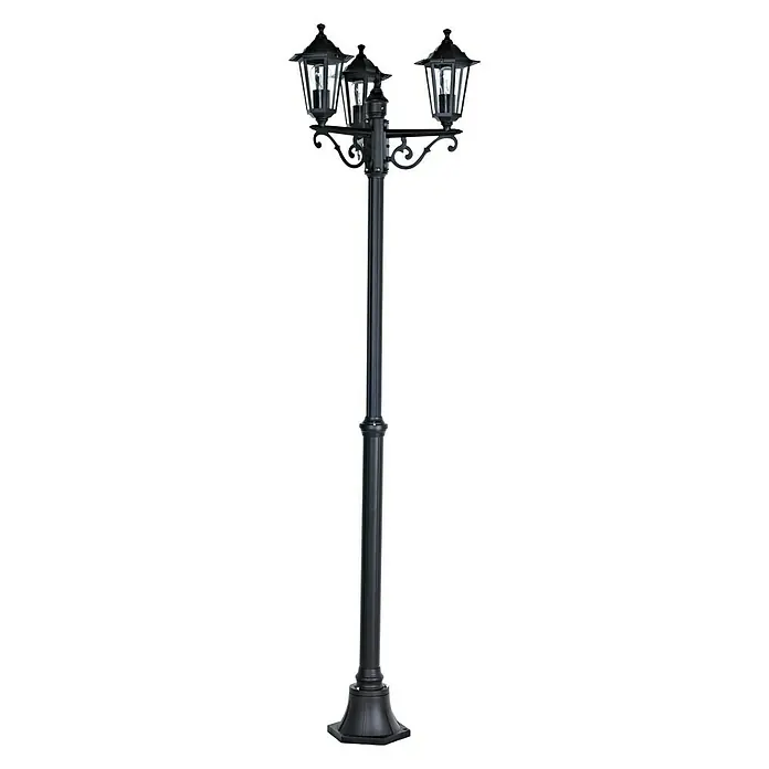 Farola Orlando - 3 × 60 W, Altura: 217 cm, Negro