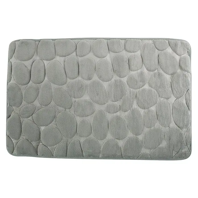 MSV Alfombra para baño Piedras - 40 x 60 cm, Gris