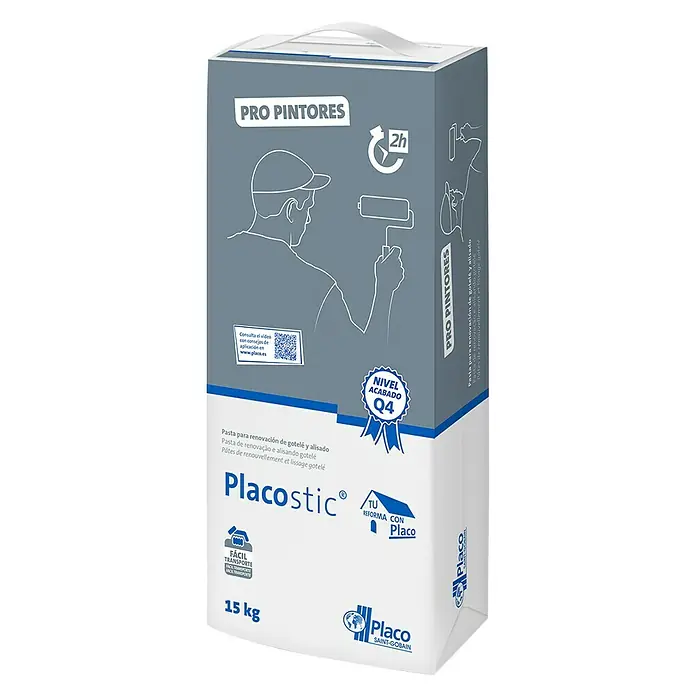 Placo Saint-Gobain Pasta de yeso Placostic Pro Pintores - 15 kg, Apto para: Rellenar defectos
