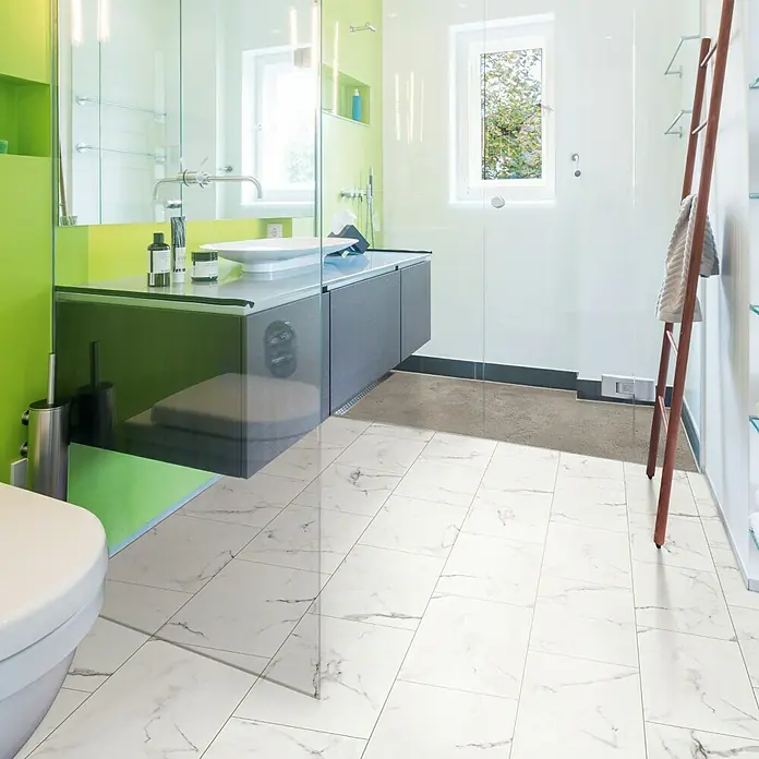 Living by Haro Designboden HydroStar Finca Marmor Weiß - 631 x 313 x 6,5 mm, Steinoptik - Stimmungsaufnahme