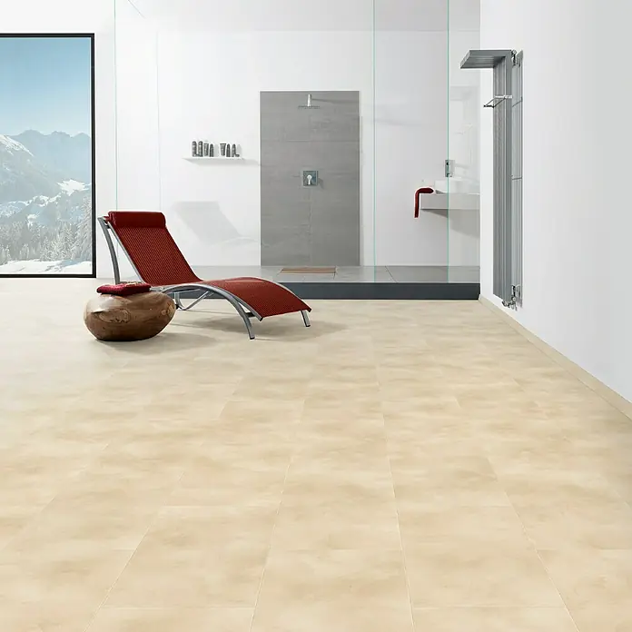 Living by Haro Designboden HydroStar Finca Naturstein Sand - 631 x 313 x 6,5 mm, Steinoptik - Stimmungsaufnahme