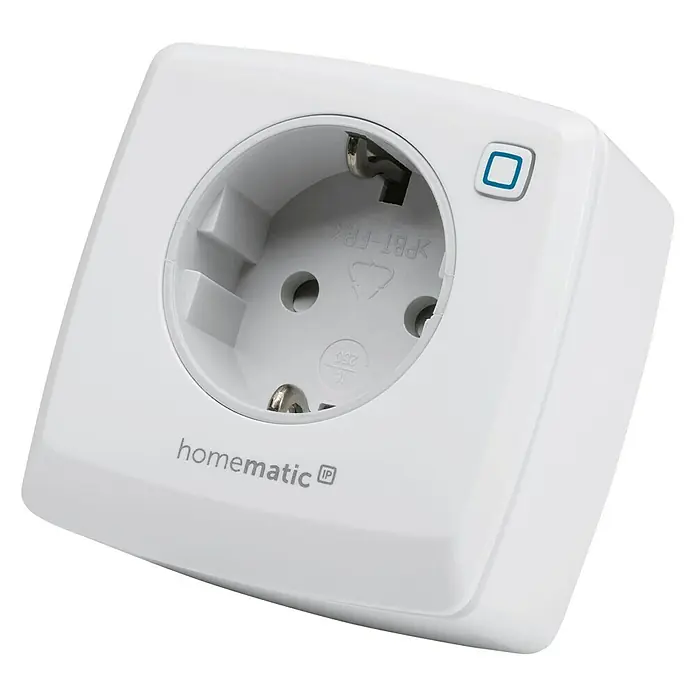 Homematic IP Funksteckdose Phasenabschnittdimmer - Weiß, 230 V/50 Hz - Linke Seitenansicht